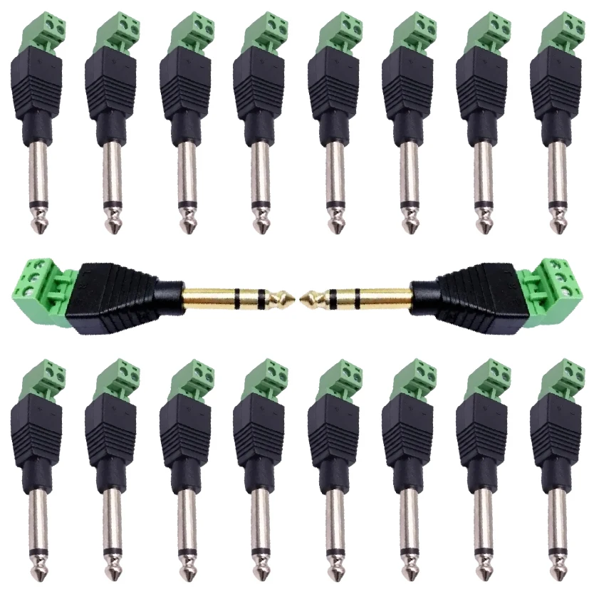 6.35mm Male Jack 2 3Pin Audio Plug Mono Stereo Solderless Connector
6.35mm Male Jack 2 3Pin Audio Plug Mono Stereo Solderless Connector
