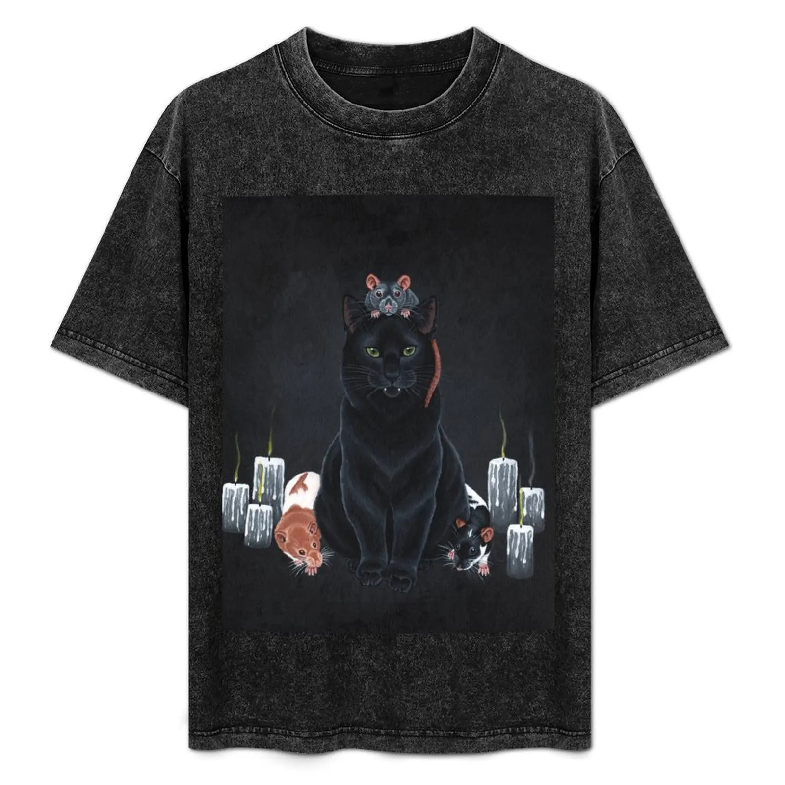 Black Cat and Fancy Rats T-Shirt Active Wear Sports T-Shirt for Men
Black Cat and Fancy Rats T-Shirt Active Wear Sports T-Shirt for Men