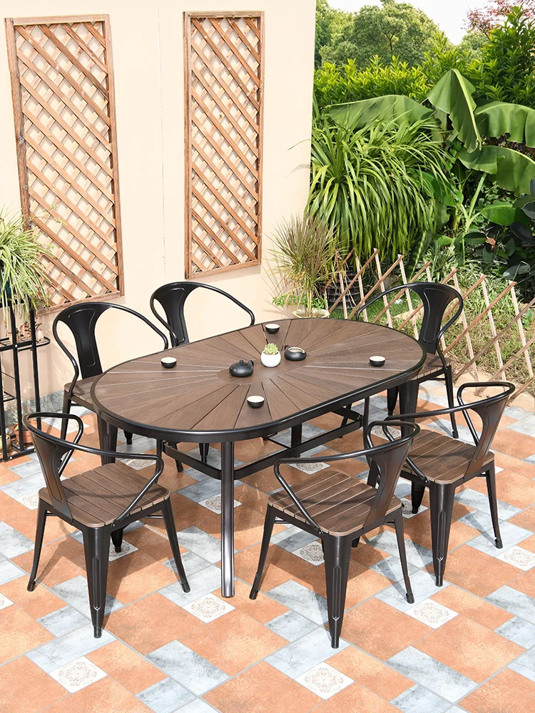 Outdoor Waterproof and Sun Protection Plastic Wood Table and Chair Courtyard Garden Corrosion-Resistant Wood
Outdoor Waterproof and Sun Protection Plastic Wood Table and Chair Courtyard Garden Corrosion-Resistant Wood