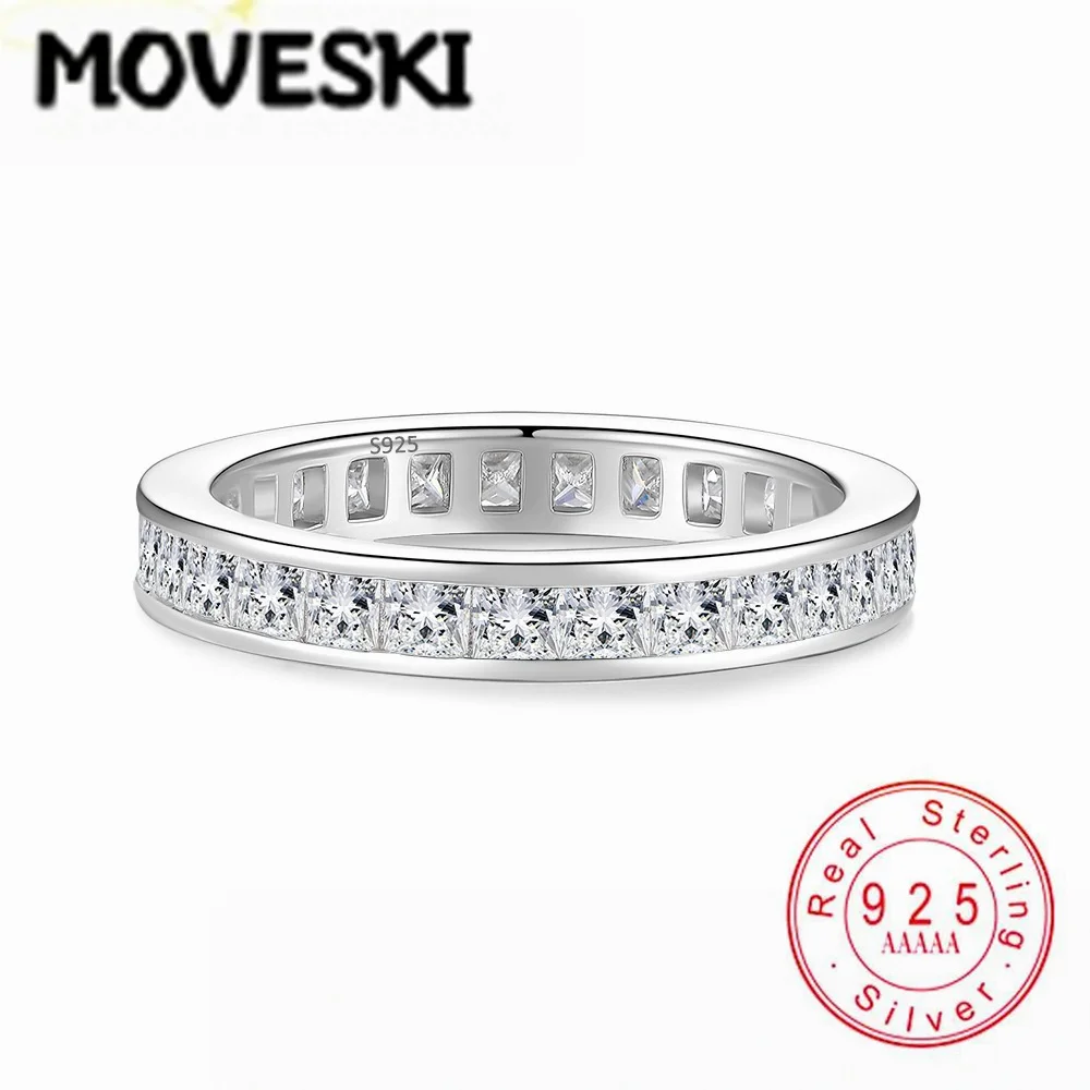 MOVESKI S925 Sterling Silver Eternity Moissanite Ring Ladies Full Paved Stackable Wedding Engagement Band Jewelry
MOVESKI S925 Sterling Silver Eternity Moissanite Ring Ladies Full Paved Stackable Wedding Engagement Band Jewelry