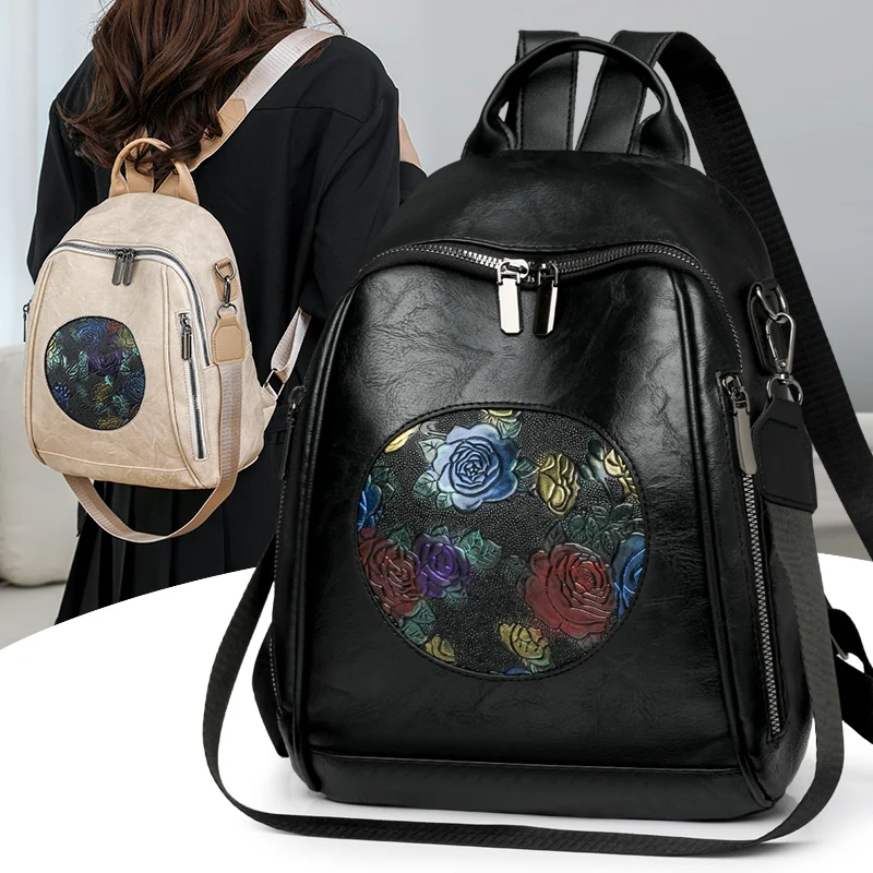 Роскошный дизайн, женский рюкзак большой емкости, кожаные женские кошельки высокого качества, модная женская винтажная сумка, рюкзак для отдыха и путешествий
Роскошный дизайн, женский рюкзак большой емкости, кожаные женские кошельки высокого качества, модная женская винтажная сумка, рюкзак для отдыха и путешествий