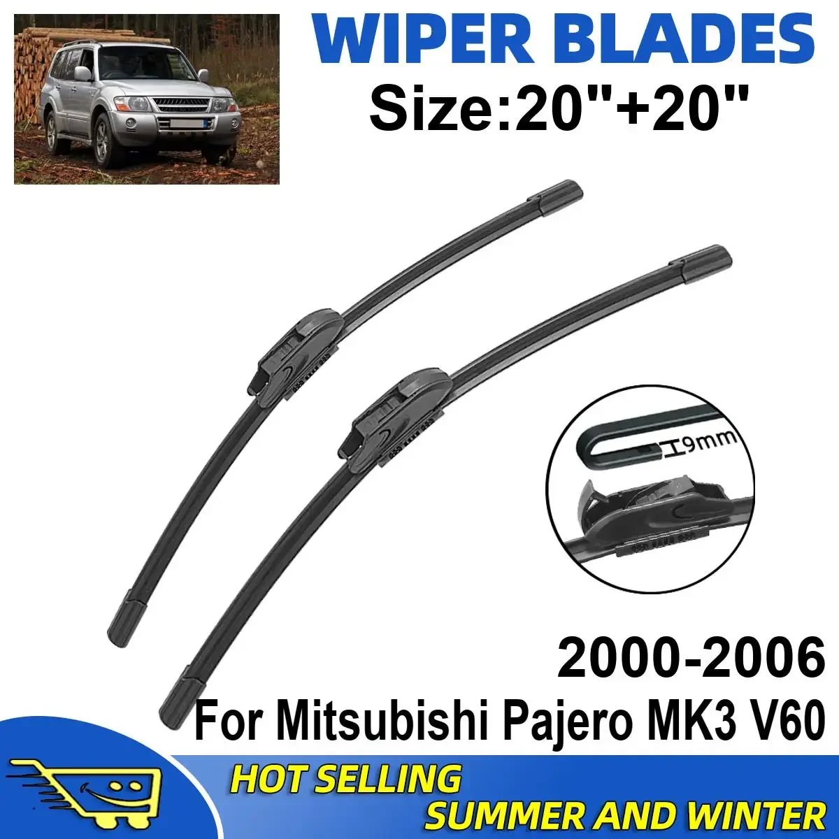2PCS Wiper Blades Set Kit For Mitsubishi Pajero MK3 V60 2000-2006 Front Windshield Brushes Windscreen Window Accessories
2PCS Wiper Blades Set Kit For Mitsubishi Pajero MK3 V60 2000-2006 Front Windshield Brushes Windscreen Window Accessories