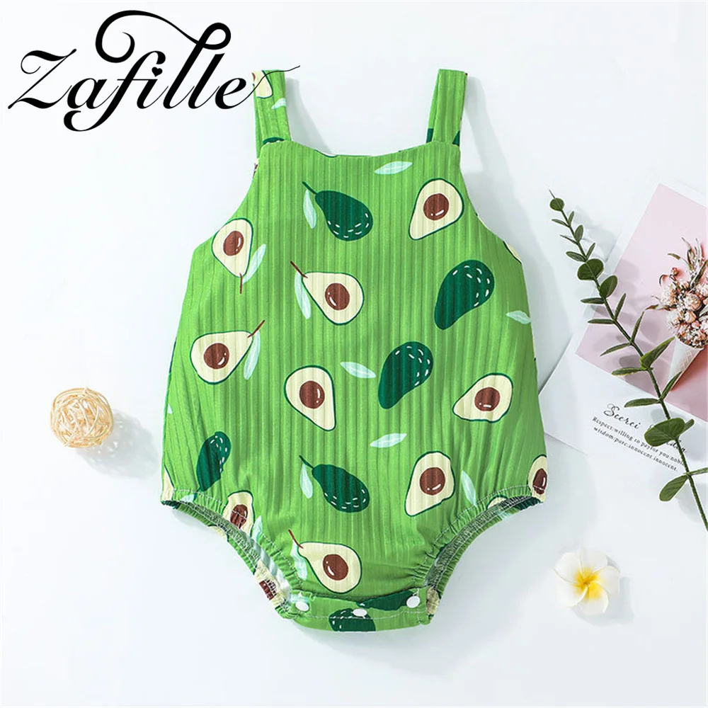 ZAFILLE Avocado Baby Girls Costume For Newborns Summer Kids Toddler Sleeveless Bodysuit Cute Baby's Rompers Children Vest Outfit
ZAFILLE Avocado Baby Girls Costume For Newborns Summer Kids Toddler Sleeveless Bodysuit Cute Baby's Rompers Children Vest Outfit