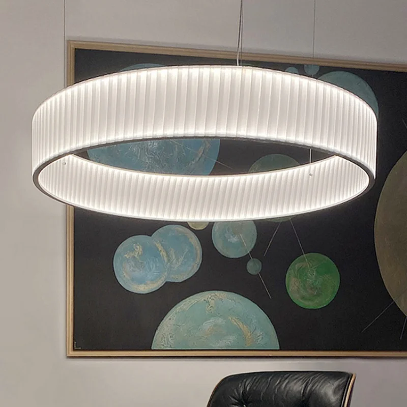 Nordic Ring Pendant Light For Bedroom Home Decor Fabric Lamp Designer Dining Living Room Decoration Pleated Hanging Lighting
Nordic Ring Pendant Light For Bedroom Home Decor Fabric Lamp Designer Dining Living Room Decoration Pleated Hanging Lighting