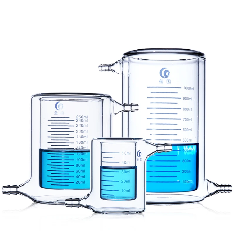 Glass Jacketed Beaker Reaction Flask Reactor Vessel Tank Jacket Beaker Double Layer Refilling Bottle with Upper & Lower Nozzle
Glass Jacketed Beaker Reaction Flask Reactor Vessel Tank Jacket Beaker Double Layer Refilling Bottle with Upper & Lower Nozzle