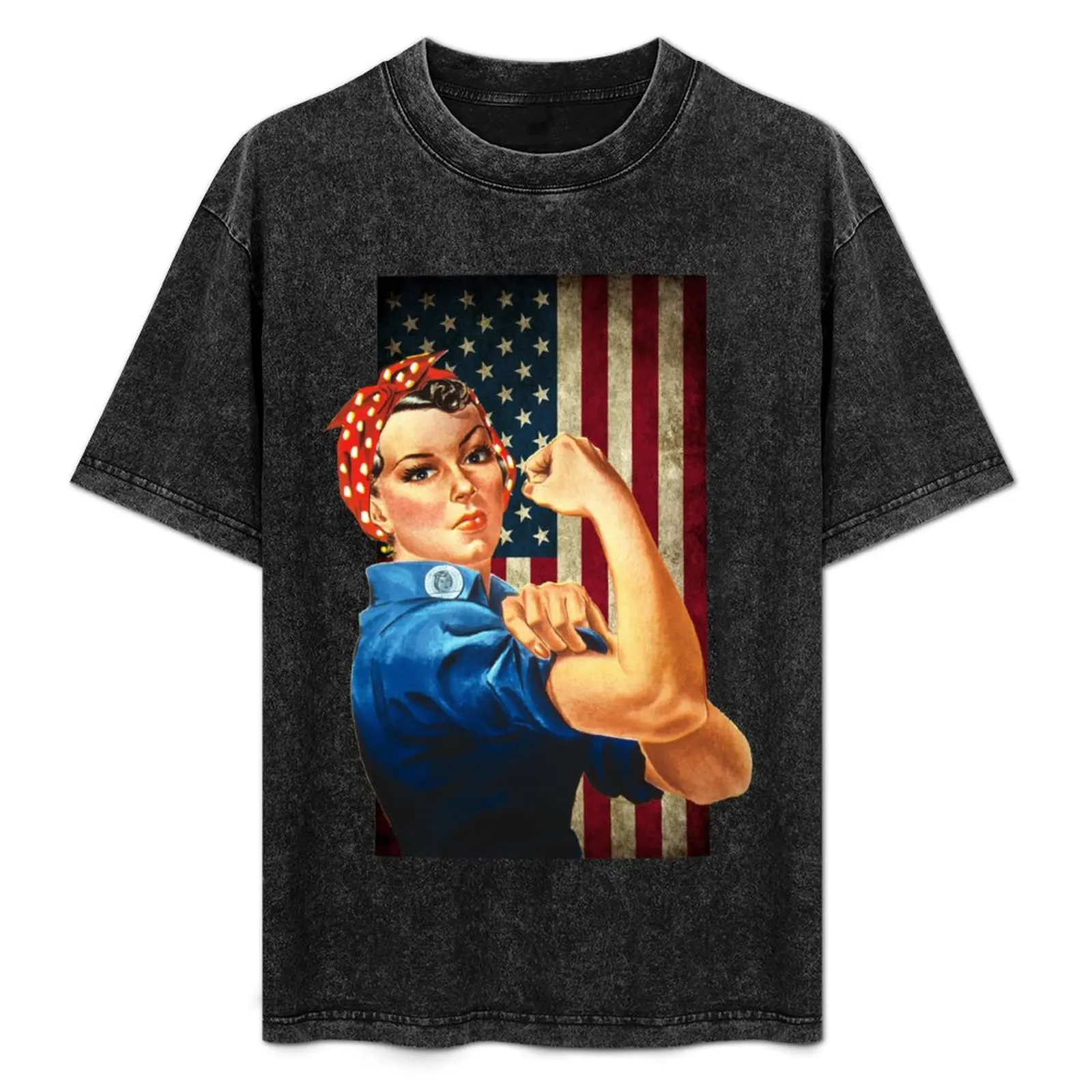 Rosie the Riveter American Flag T-Shirt summer tops anime stuff custom t shirt tees shirts men graphic
Rosie the Riveter American Flag T-Shirt summer tops anime stuff custom t shirt tees shirts men graphic