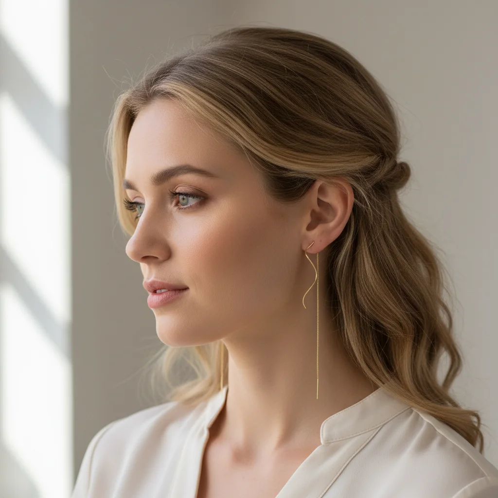 1 Pair Elegant Threader Type Long Tassel Threader Earrings Korean Style Long Chain Earrings Party Earrings Gifts
1 Pair Elegant Threader Type Long Tassel Threader Earrings Korean Style Long Chain Earrings Party Earrings Gifts