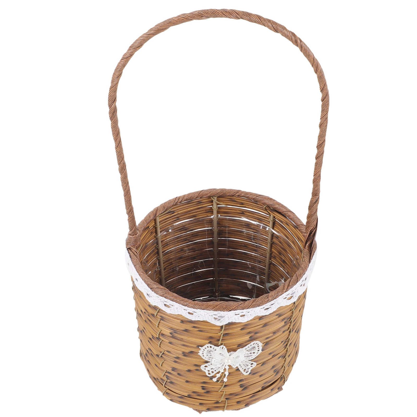 Rattan Flower Handmade Woven Storage Basket with Handle Brown Deep Decorative Flower Basket Round Decorative Home Gift Wedding
Rattan Flower Handmade Woven Storage Basket with Handle Brown Deep Decorative Flower Basket Round Decorative Home Gift Wedding
