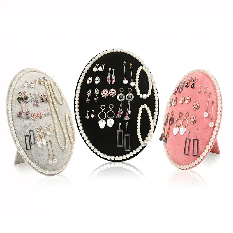 Velvet Oval Jewelry Display Board Stand Props Earring Stud Necklace Ring Display Shelf
Velvet Oval Jewelry Display Board Stand Props Earring Stud Necklace Ring Display Shelf