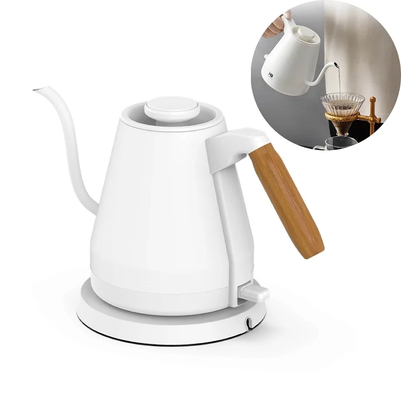 800ml Electric Kettle 304 Stainless Steel Kettle Automatic Power Off Long Mouth Coffee Hand Pour Kettle Kitchen Appliances 220V
800ml Electric Kettle 304 Stainless Steel Kettle Automatic Power Off Long Mouth Coffee Hand Pour Kettle Kitchen Appliances 220V