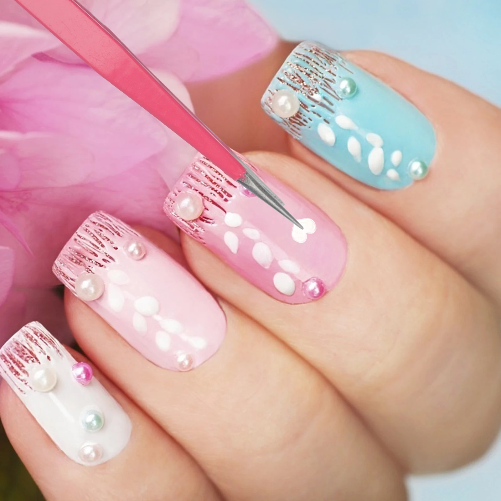 3pcs Nail Tweezers Stainless Steel Craft Tool Pink Manicure Pressing Rod Precision Tweezers For Professional Use
3pcs Nail Tweezers Stainless Steel Craft Tool Pink Manicure Pressing Rod Precision Tweezers For Professional Use