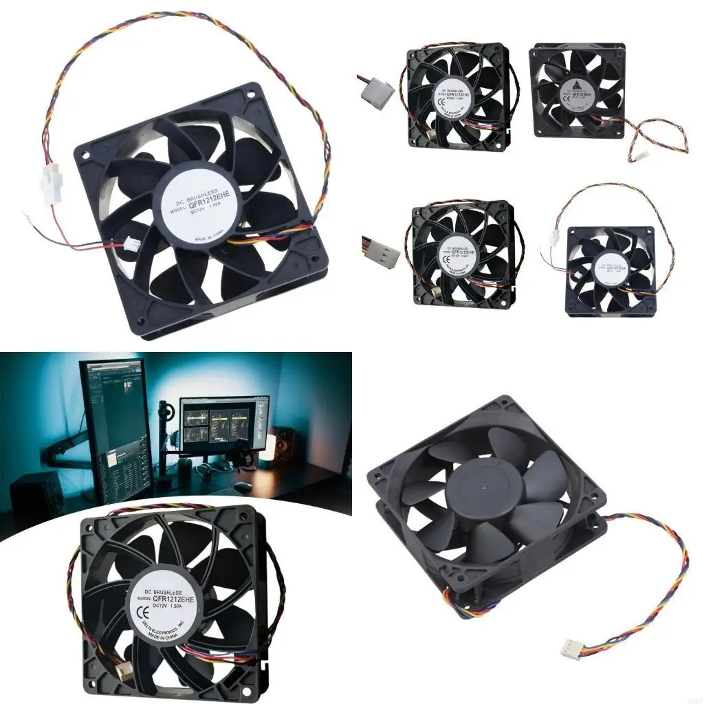 900F 12038 120mmx38mm Computer PC Case Fan 12V 1.5A 4000rpm 197.2CFM Brushless Coolers
900F 12038 120mmx38mm Computer PC Case Fan 12V 1.5A 4000rpm 197.2CFM Brushless Coolers