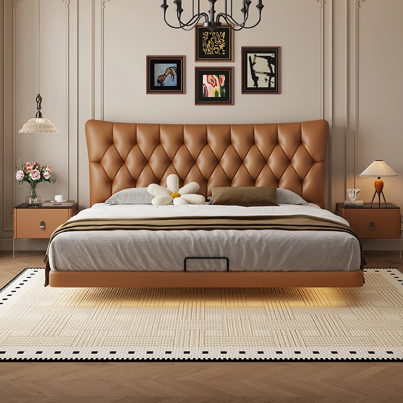aa-200x200cm Italian Suspension Double Bed Minimalist French Luxury Double Floating Bed With Leather Master Bedroom Furniture
aa-200x200cm Italian Suspension Double Bed Minimalist French Luxury Double Floating Bed With Leather Master Bedroom Furniture