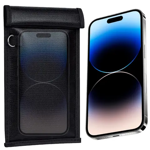 Bolsa de bloqueo de señal RFID, bolsa protectora ignífuga para teléfono móvil, bolsa Faraday de bloqueo RFID impermeable para protección de privacidad