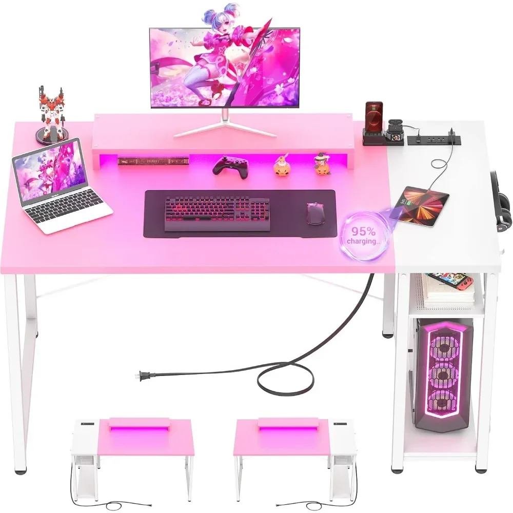 Computer Desk with LED,Gaming Desk with Outlets,40Reversible Laptop Table with Monitor Stand,Small Desk for Small Spaces
Computer Desk with LED,Gaming Desk with Outlets,40Reversible Laptop Table with Monitor Stand,Small Desk for Small Spaces