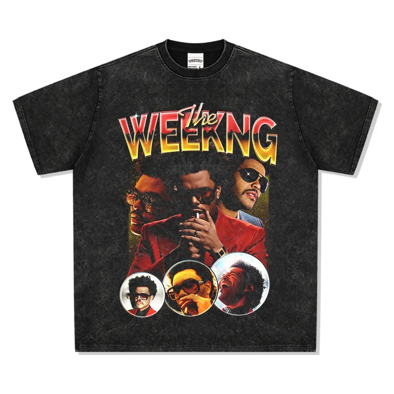 The Weeknd, R&B Singer, американский уличный бренд, ретро-принт, состаренный, с короткими рукавами, высококачественные вставки
The Weeknd, R&B Singer, американский уличный бренд, ретро-принт, состаренный, с короткими рукавами, высококачественные вставки