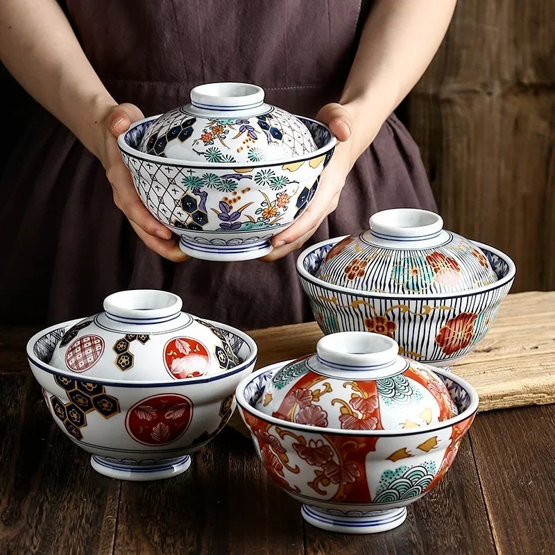 Japanes Ceramic With Lid Noodle Bowl Large For Shop Fruit Salad Soup Material Kitchen Tableware
Japanes Ceramic With Lid Noodle Bowl Large For Shop Fruit Salad Soup Material Kitchen Tableware