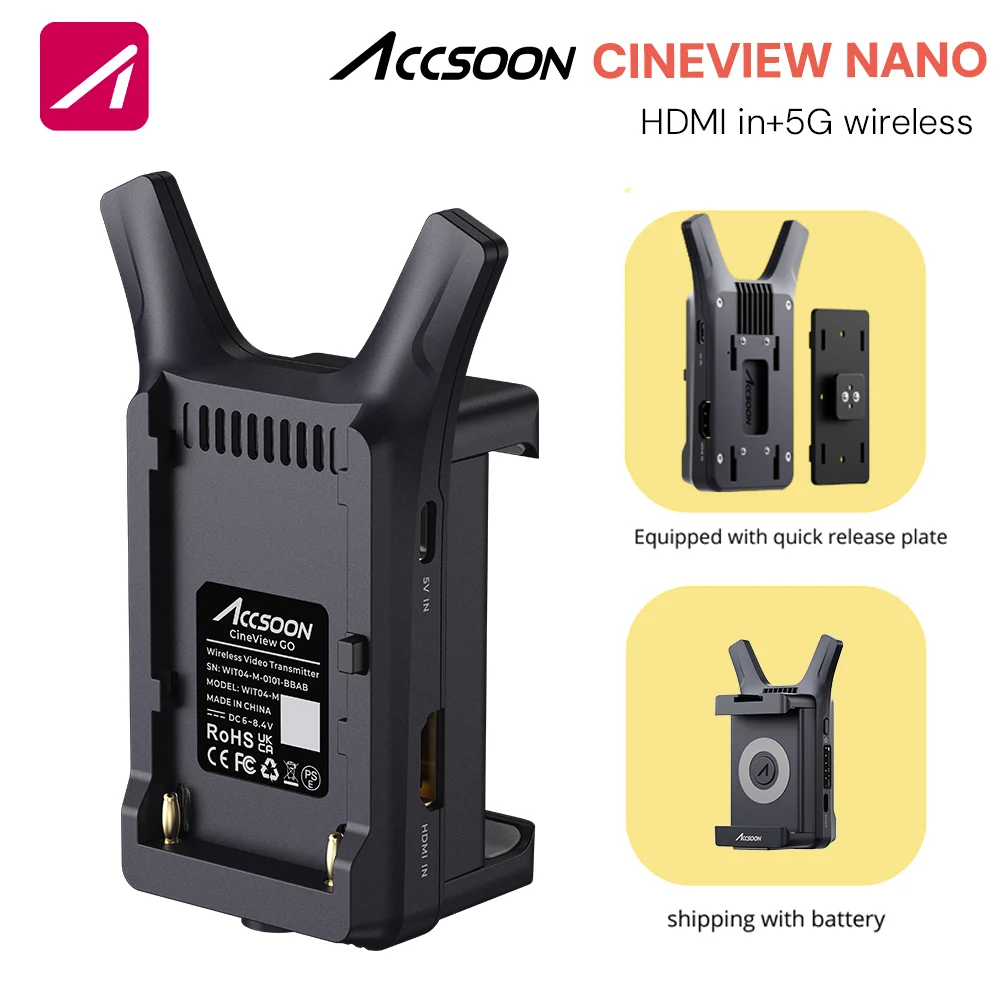 New arrived Accsoon CineView Nano mini Wireless Video Transmitter 5GHz Wifi Android IOS Accsoon SEE APP
New arrived Accsoon CineView Nano mini Wireless Video Transmitter 5GHz Wifi Android IOS Accsoon SEE APP