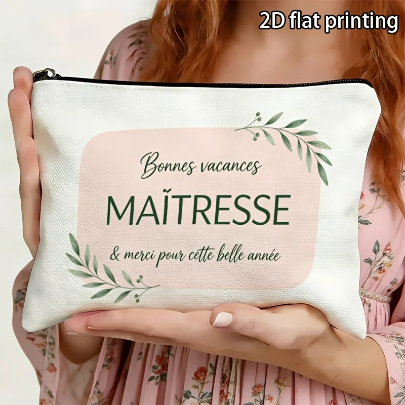 French Teacher Theme Makeup Bag Appreciation Gift Bonnes Vacances Design Thank You Gift for Educators Teacher's Gift Women
French Teacher Theme Makeup Bag Appreciation Gift Bonnes Vacances Design Thank You Gift for Educators Teacher's Gift Women