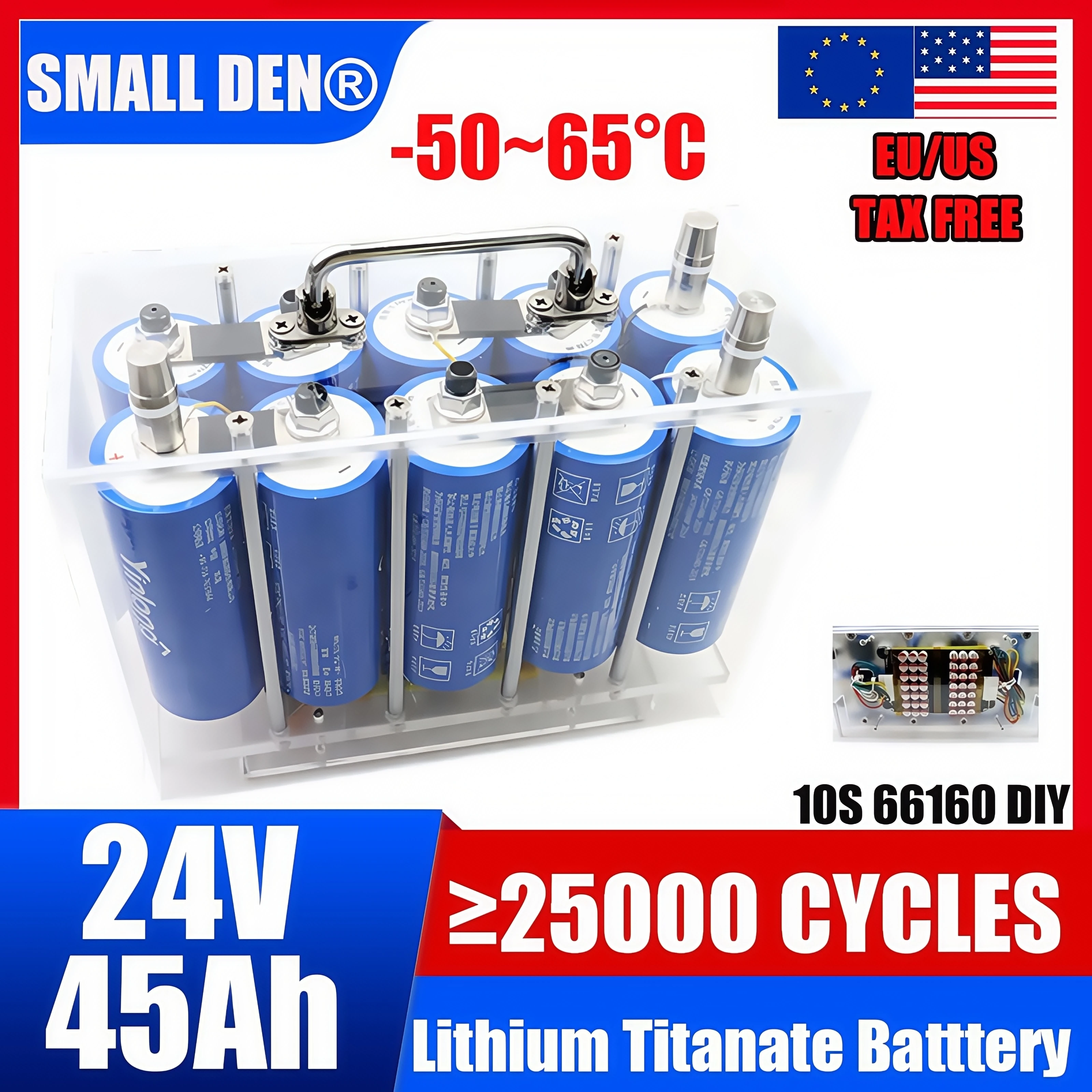 Yinlong 24V 45Ah Lithium Titanate Battery Pack 35Ah/40Ah/45Ah - LTO 66160 High Power 10C Discharge Rechargeable Car Audio System
Yinlong 24V 45Ah Lithium Titanate Battery Pack 35Ah/40Ah/45Ah - LTO 66160 High Power 10C Discharge Rechargeable Car Audio System