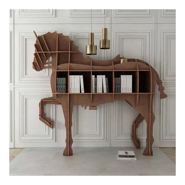 #Creative Horse Solid Wood Bookshelf Modern Design Living Room Partition Cabinet Display Bookcase For Bedroom Entrance Sideboard
#Creative Horse Solid Wood Bookshelf Modern Design Living Room Partition Cabinet Display Bookcase For Bedroom Entrance Sideboard