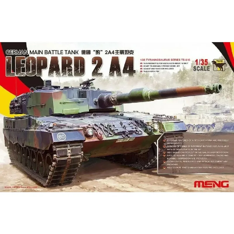 Модель Meng TS-016, масштаб 1/35, НЕМЕЦКИЙ ОСНОВНЫЙ БАТАРЛЬНЫЙ ТАНК, LEOPARD 2, A4, набор пластиковых моделей для сборки
Модель Meng TS-016, масштаб 1/35, НЕМЕЦКИЙ ОСНОВНЫЙ БАТАРЛЬНЫЙ ТАНК, LEOPARD 2, A4, набор пластиковых моделей для сборки