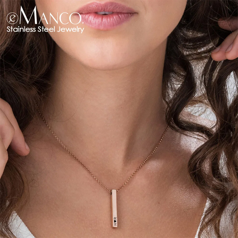 eManco четырехсторонняя гравировка персонализированный квадратный стержень ожерелье с индивидуальным именем кулон из нержавеющей стали ожерелье для женщин/мужчин ювелирные изделия подарок
eManco четырехсторонняя гравировка персонализированный квадратный стержень ожерелье с индивидуальным именем кулон из нержавеющей стали ожерелье для женщин/мужчин ювелирные изделия подарок