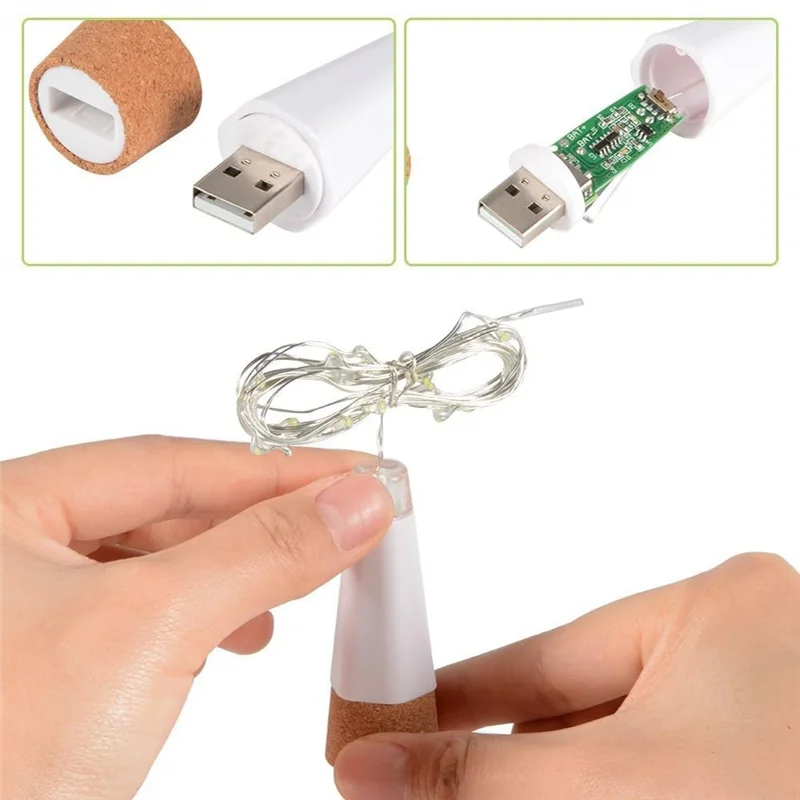 AT05-2PCS светодиодные гирлянды для бутылок с пробкой, питание от USB, на батарейках, 2 м, 20 светодиодов для дома, кухни, декор для вечеринки
AT05-2PCS светодиодные гирлянды для бутылок с пробкой, питание от USB, на батарейках, 2 м, 20 светодиодов для дома, кухни, декор для вечеринки