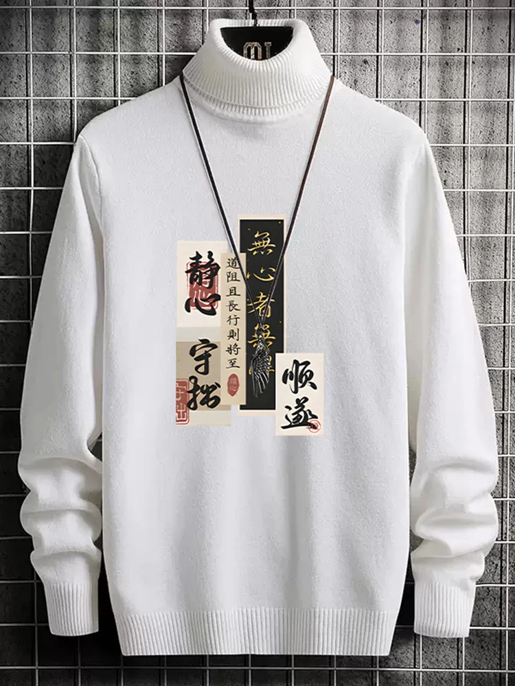 Thiened Long Sve Men's Knitted Sweater Casual Base Layer irt Student Casual Wear Comfortable Breathable Faionable
Thiened Long Sve Men's Knitted Sweater Casual Base Layer irt Student Casual Wear Comfortable Breathable Faionable