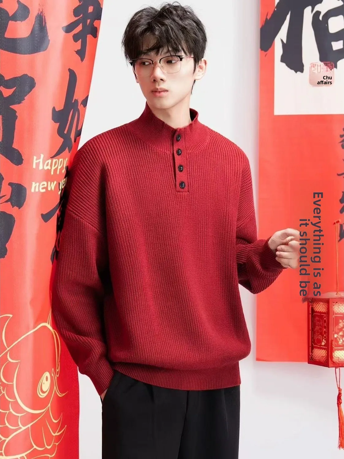 Красный утепленный зимний свитер на пуговицах с воротником, вязаный, для мужчин и женщин, повседневный, теплый и мягкий, средней плотности, с длинными рукавами
Красный утепленный зимний свитер на пуговицах с воротником, вязаный, для мужчин и женщин, повседневный, теплый и мягкий, средней плотности, с длинными рукавами