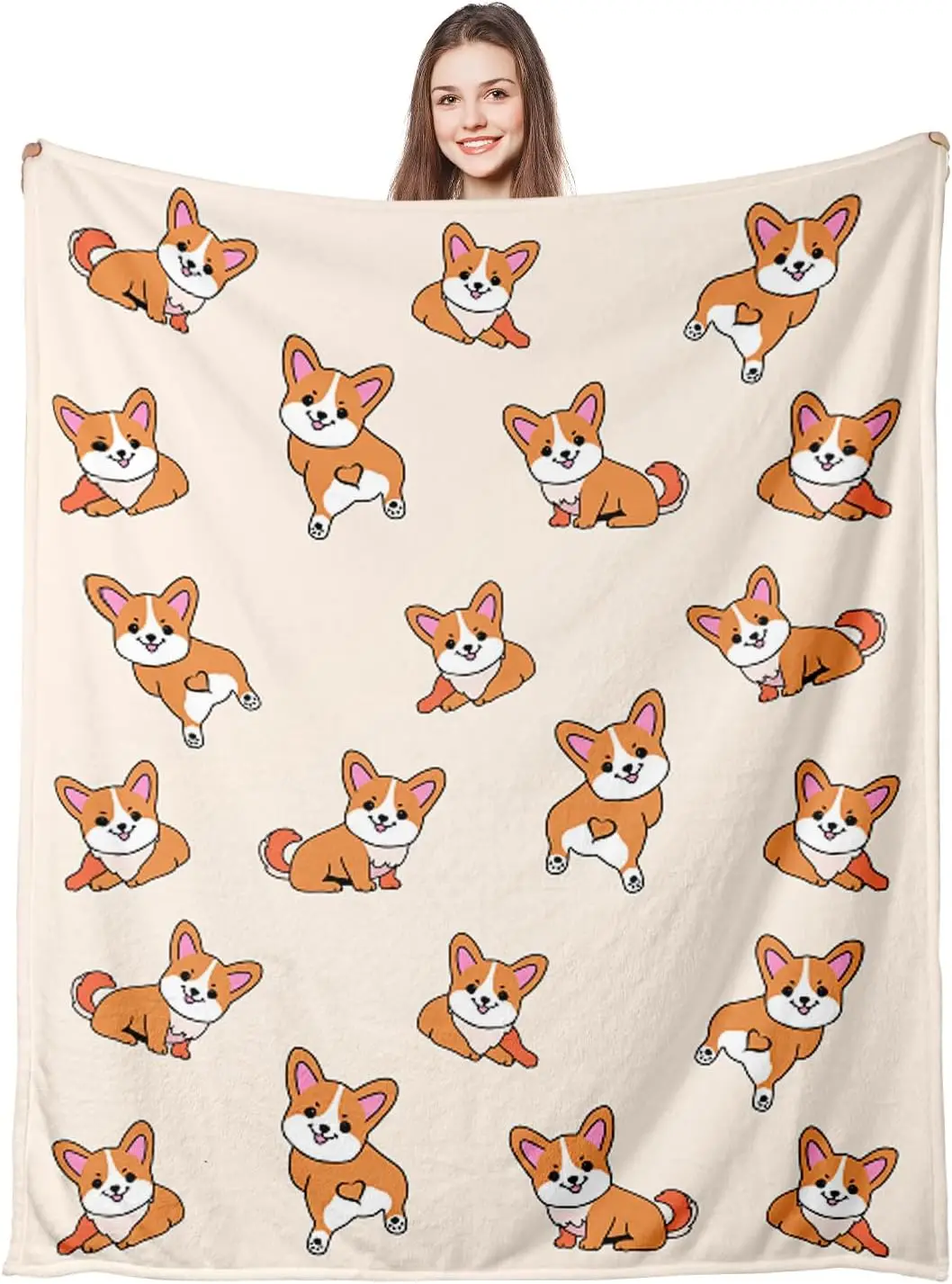 Corgi Gifts For Corgi Lovers - Cute & Funny Corgis Blanket, Easter Gifts For Teen Girls, Cute Puppy Dog Pattern Flannel Throw
Corgi Gifts For Corgi Lovers - Cute & Funny Corgis Blanket, Easter Gifts For Teen Girls, Cute Puppy Dog Pattern Flannel Throw