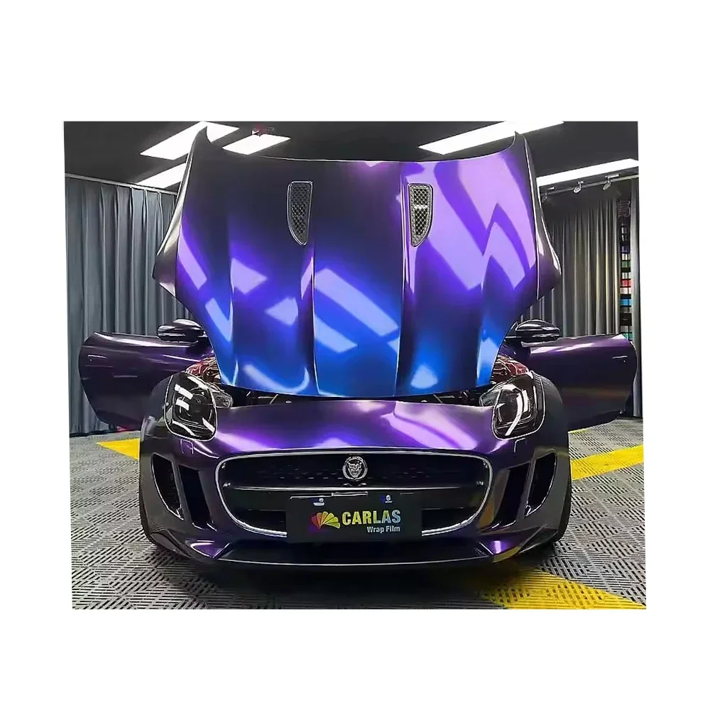 Carlas High Quality 1.52*17m Vinyl Phantom Blue/Purple Chameleon PVC Gloss Car Wrap Vinyl Sticker Color PPF Wrapping Car Films
Carlas High Quality 1.52*17m Vinyl Phantom Blue/Purple Chameleon PVC Gloss Car Wrap Vinyl Sticker Color PPF Wrapping Car Films