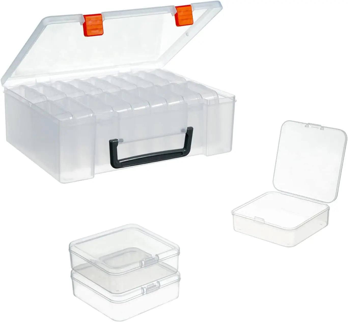 18 Small Plastic Storage Boxes with Hinged Lid, Transparent Organizer for Jewelry Beads Crafts
18 Small Plastic Storage Boxes with Hinged Lid, Transparent Organizer for Jewelry Beads Crafts