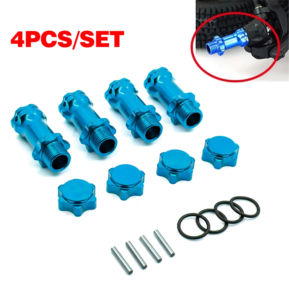 4pcs Wheel Hex Hub Set for 1/8 RC Cars - M17 17mm & M37 37mm Extension Adapters, 12mm Anti-Dust Caps Included
4pcs Wheel Hex Hub Set for 1/8 RC Cars - M17 17mm & M37 37mm Extension Adapters, 12mm Anti-Dust Caps Included