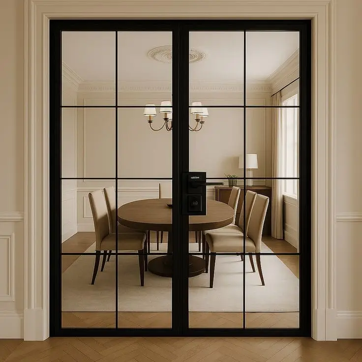 Household panoramic manual double leaf French door CE certification waterproof and heat insulating French Style Glass Doors
Household panoramic manual double leaf French door CE certification waterproof and heat insulating French Style Glass Doors