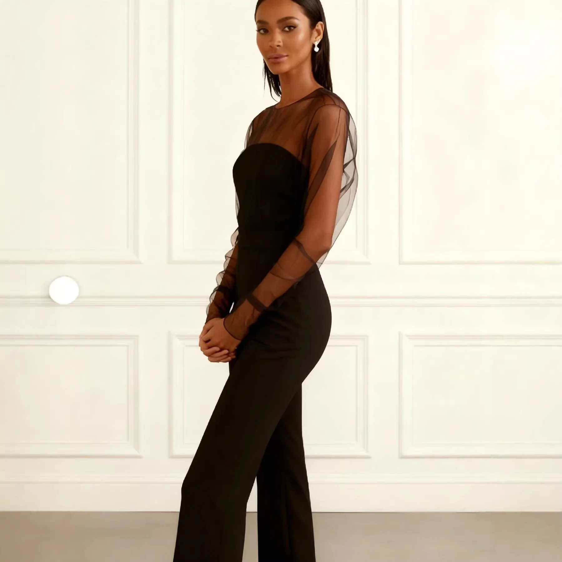 2025 New Sexy Strapless Mesh Splice Slim Fit Butt Lifting One-Piece Pants Long Trousers Fashionable Women's Clothing
2025 New Sexy Strapless Mesh Splice Slim Fit Butt Lifting One-Piece Pants Long Trousers Fashionable Women's Clothing