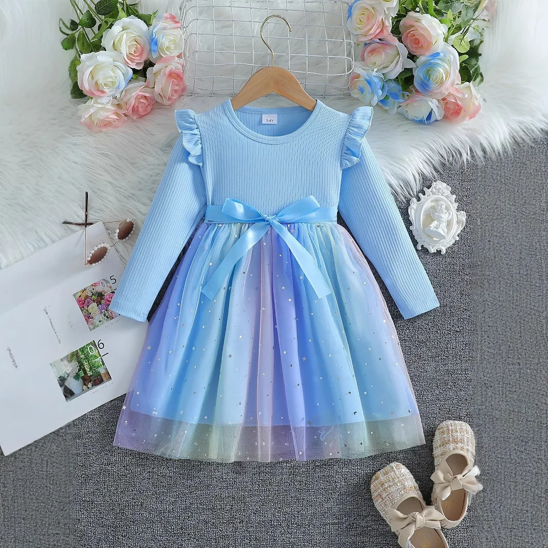 2025 Baby Girls Long Sleeved Bow Dress New Blue Sky Sequin Mesh Princess Dress Sweet and Cute Girl Dress for Kids Party Eid Day
2025 Baby Girls Long Sleeved Bow Dress New Blue Sky Sequin Mesh Princess Dress Sweet and Cute Girl Dress for Kids Party Eid Day