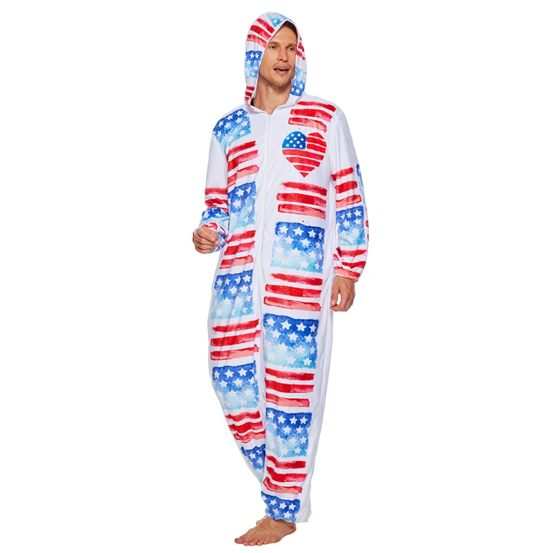 Adult American Flag Costume Men USA Patriotic Party Plush Pajamas Carnival Easter Purim Fancy Dress
Adult American Flag Costume Men USA Patriotic Party Plush Pajamas Carnival Easter Purim Fancy Dress