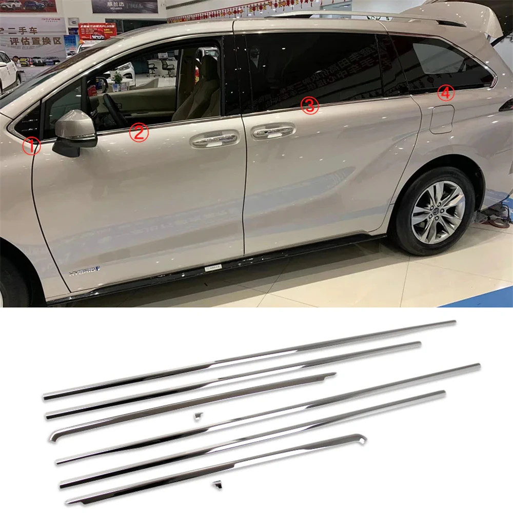 For Toyota 2021--2025 Sienna Windows Frame Sill Molding Cover Trims Steel Body Kit Accessories
For Toyota 2021--2025 Sienna Windows Frame Sill Molding Cover Trims Steel Body Kit Accessories