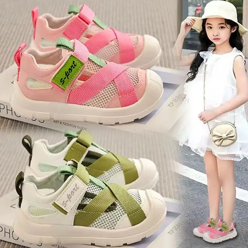 Kids Unisex Hollow Mesh Sandal Sneakers Crisscross Strap Hook Loop Closure Non-slip Thick Sole for Summer Outdoor & Casual Wear
Kids Unisex Hollow Mesh Sandal Sneakers Crisscross Strap Hook Loop Closure Non-slip Thick Sole for Summer Outdoor & Casual Wear