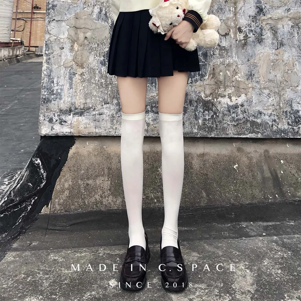 JK Women Black/White Knee High Lolita Socks Over Knee Kawaii Long Socks for Lady Girls Thin Breathable Solid Color Stockings
JK Women Black/White Knee High Lolita Socks Over Knee Kawaii Long Socks for Lady Girls Thin Breathable Solid Color Stockings