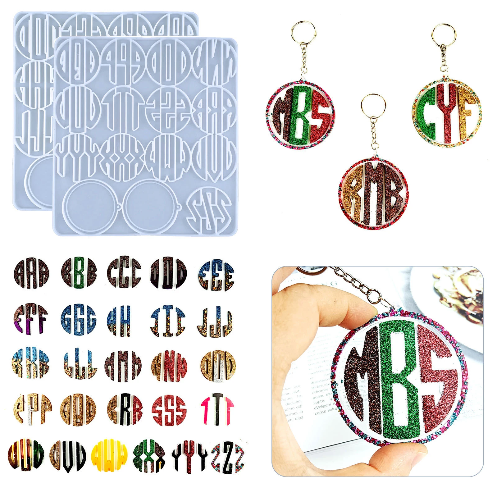 New Fashion A-Z Letter Set Shaped Keychain Silicone Mould Key Chain Pendant Crystal Epoxy Resin Molds For DIY Making Tool
New Fashion A-Z Letter Set Shaped Keychain Silicone Mould Key Chain Pendant Crystal Epoxy Resin Molds For DIY Making Tool