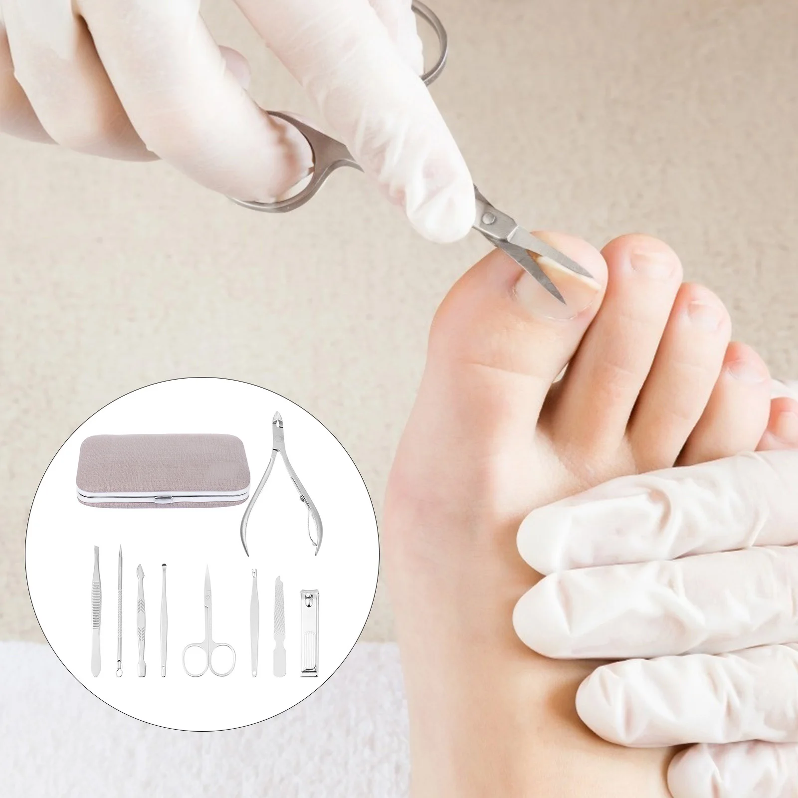9PCS Nail Set Stainless Steel Manicure Tool Manicure Pedicure Tools Fingernail Cutter H Foot Care Toenail Trimmer
9PCS Nail Set Stainless Steel Manicure Tool Manicure Pedicure Tools Fingernail Cutter H Foot Care Toenail Trimmer