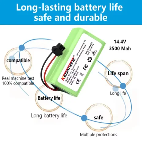Li-ion Battery 14.4V 4000mAh For Conga 990 1090 Tesvor X500 N79 N79S DN622 Eufy RoboVac 11 11S 30 Vacuum Cleaner Robot Batteries 
Li-ion Battery 14.4V 4000mAh For Conga 990 1090 Tesvor X500 N79 N79S DN622 Eufy RoboVac 11 11S 30 Vacuum Cleaner Robot Batteries