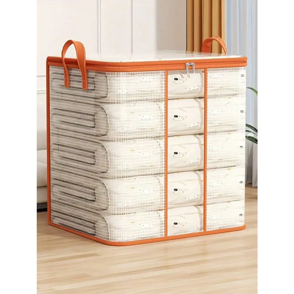 Large Clear Mesh Storage Bag With Reinforced Handles For Bedding Clothing Organizer
Large Clear Mesh Storage Bag With Reinforced Handles For Bedding Clothing Organizer