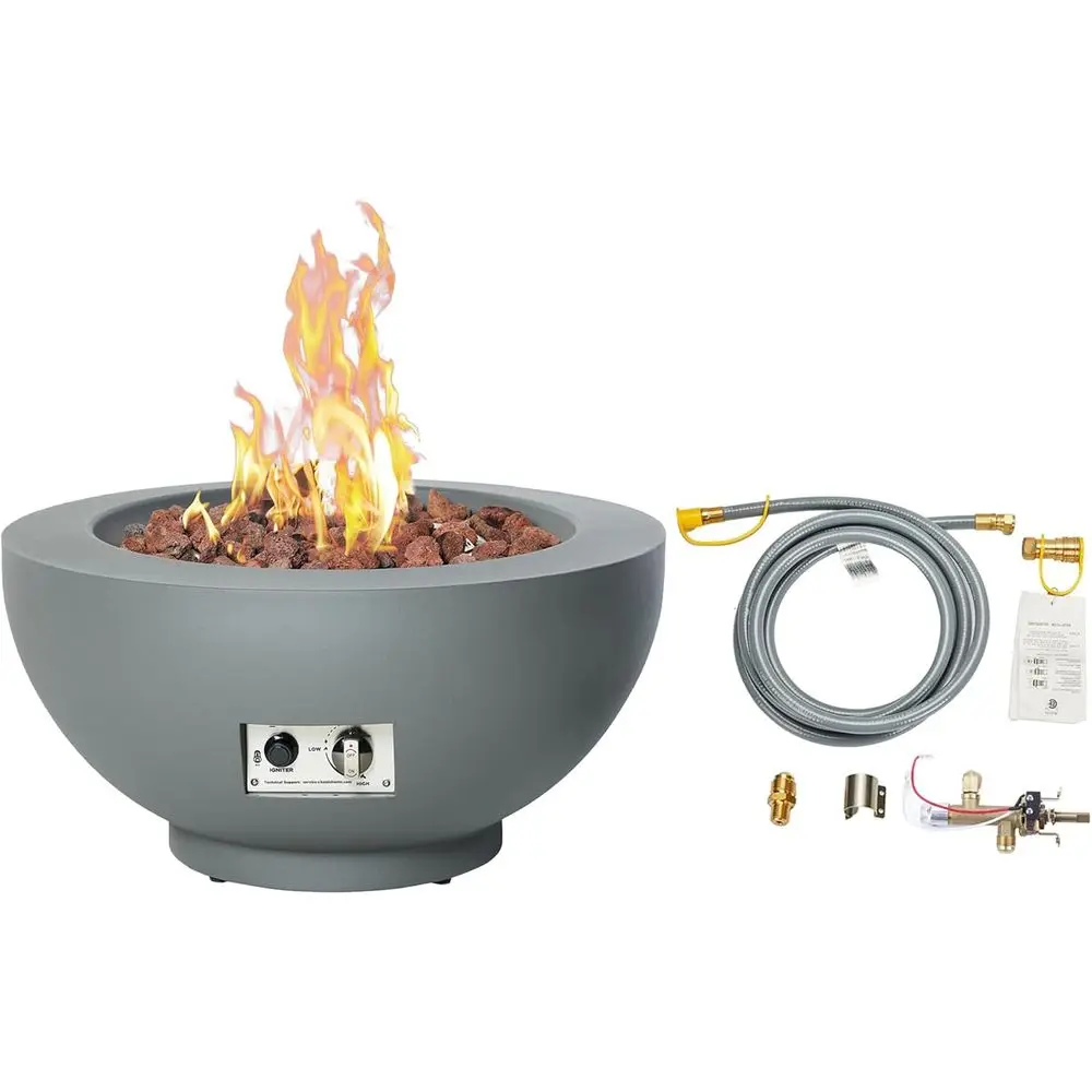 28-Inch Propane ire Pit with Natural Gas Conversion Kit, 58,000 Round Gas ire Pit Table, Outdoor ire Bowl irt with Lid, Lava Roc
28-Inch Propane ire Pit with Natural Gas Conversion Kit, 58,000 Round Gas ire Pit Table, Outdoor ire Bowl irt with Lid, Lava Roc