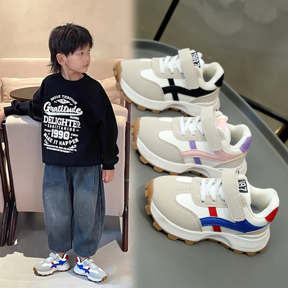 Kids Retro Chunky Sneakers - Forrest Gump Style Boys & Girls Breathable Mesh Soft Sole Toddler Walking Shoes Cute & Comfortable
Kids Retro Chunky Sneakers - Forrest Gump Style Boys & Girls Breathable Mesh Soft Sole Toddler Walking Shoes Cute & Comfortable
