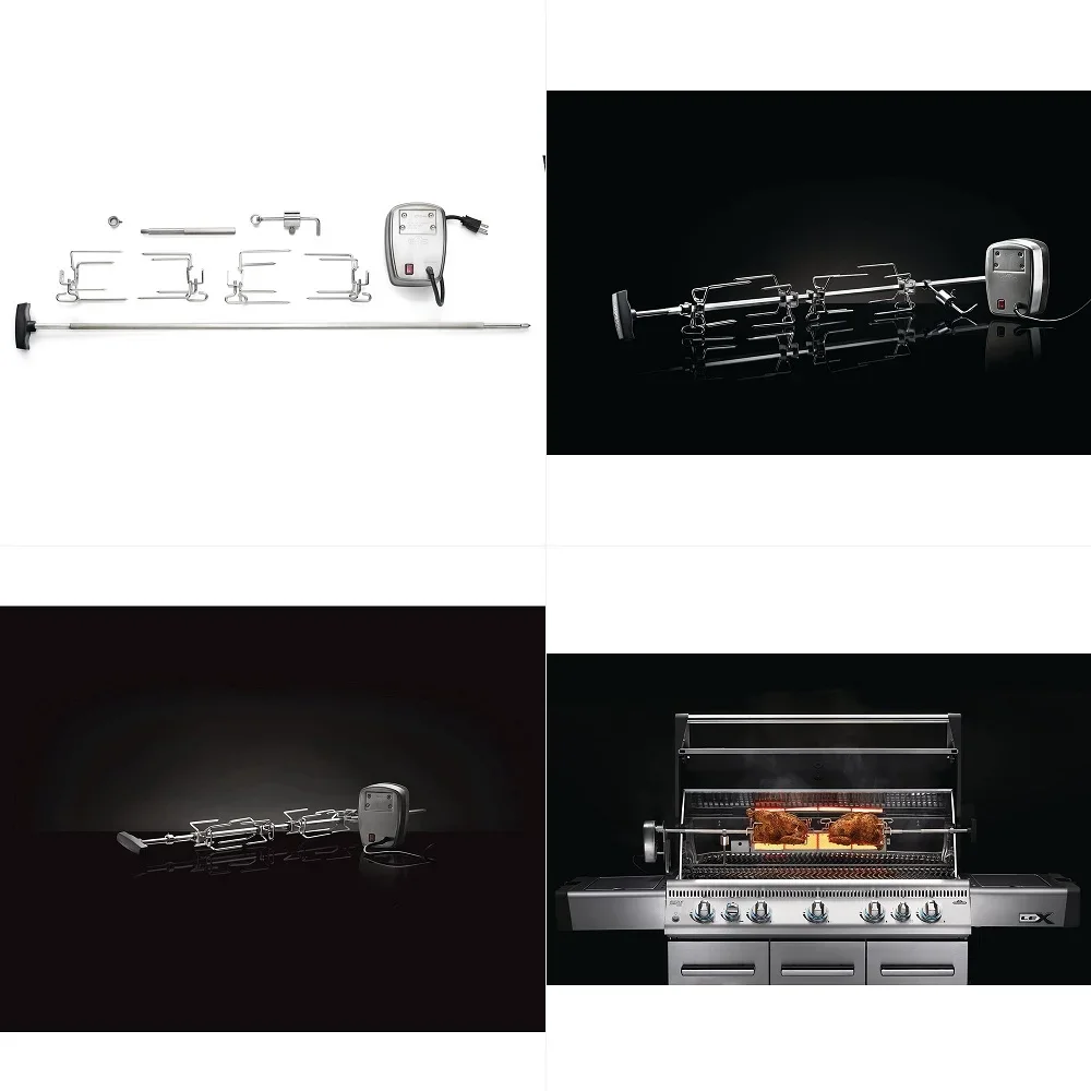 Commercial Grade Rotisserie Kit Accessory for XL BBQ Grills, Fits LEX 605 730 Grills or 45 114 cm Wide, Stainless Steel, Food t
Commercial Grade Rotisserie Kit Accessory for XL BBQ Grills, Fits LEX 605 730 Grills or 45 114 cm Wide, Stainless Steel, Food t