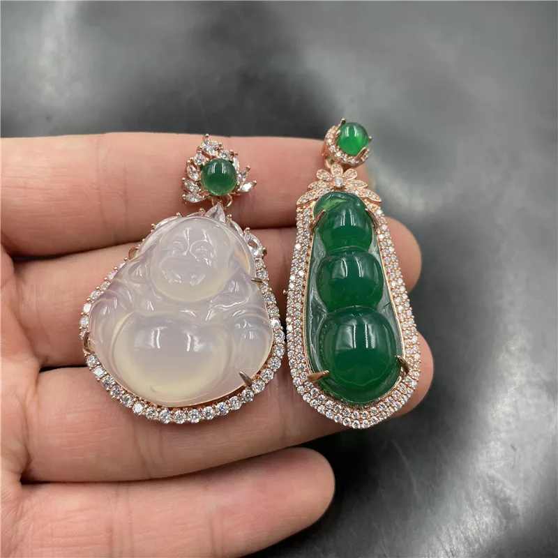 925 цветов Серебряная инкрустированная белая Подвеска из халцедона Maitreya Buddha Agate Sauteed зеленая фасоль Fu Dou
925 цветов Серебряная инкрустированная белая Подвеска из халцедона Maitreya Buddha Agate Sauteed зеленая фасоль Fu Dou