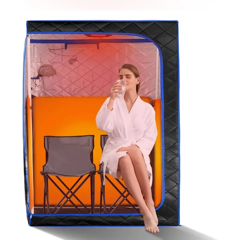 Portable Infrared Sauna for Two, 1600W with Remote Control, Foldable Chairs & LED Light, Home Spa Relaxation (47.2"x35.4"x63")
Portable Infrared Sauna for Two, 1600W with Remote Control, Foldable Chairs & LED Light, Home Spa Relaxation (47.2"x35.4"x63")